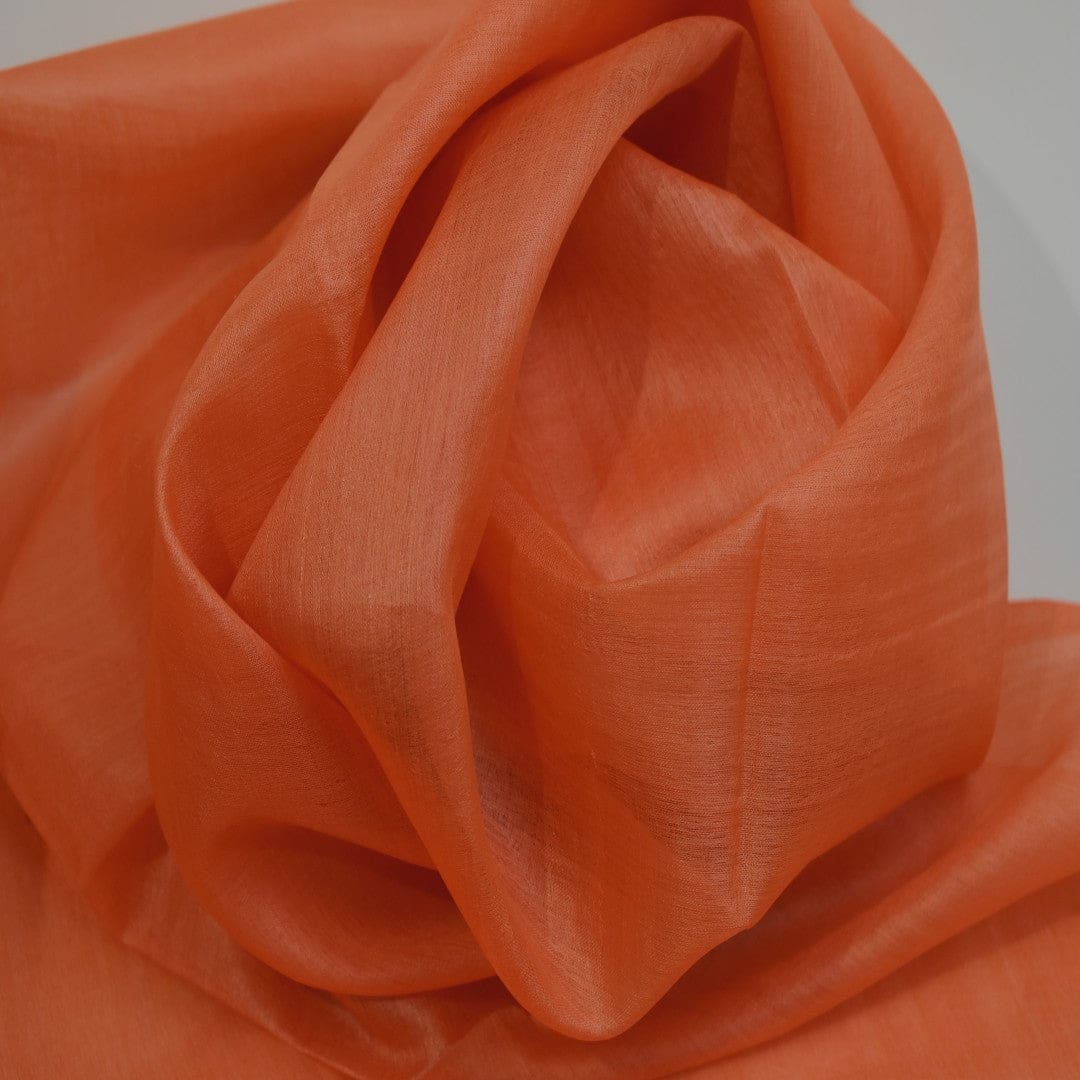 Esarfa-Sal din Matase Naturala Tussar Silk -> Heritage Shades of Orange Tangerine (Cod: Tussar8) - esarfa matase naturala tussar