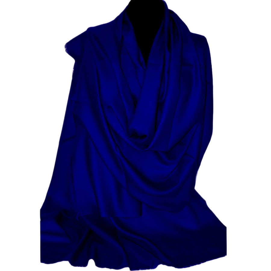 Esarfa Sal Premium din Casmir si Matase Naturala – Albastru Regal, Twill Wave-> Cod: CASHMERE1