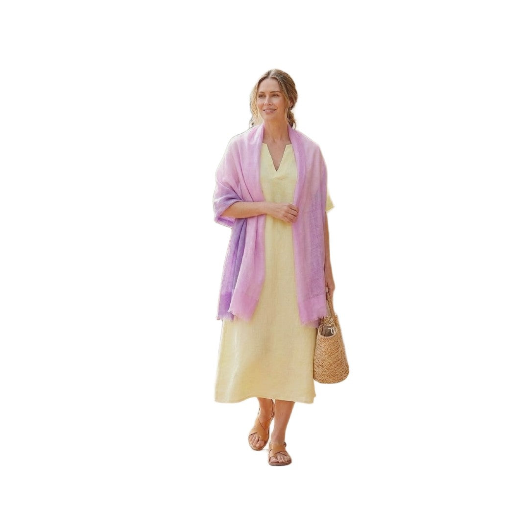Esarfa-Sal tesuta manual din 100% IN (Linen 100%) - Purple Pink -> Cod: IN13