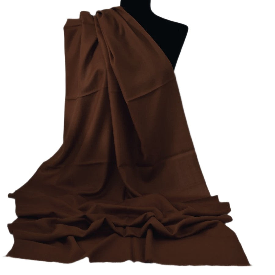 Esarfa Sal Casmir si Matase Naturala - Ciocolatiu -> Cod: CASMIRSILK01