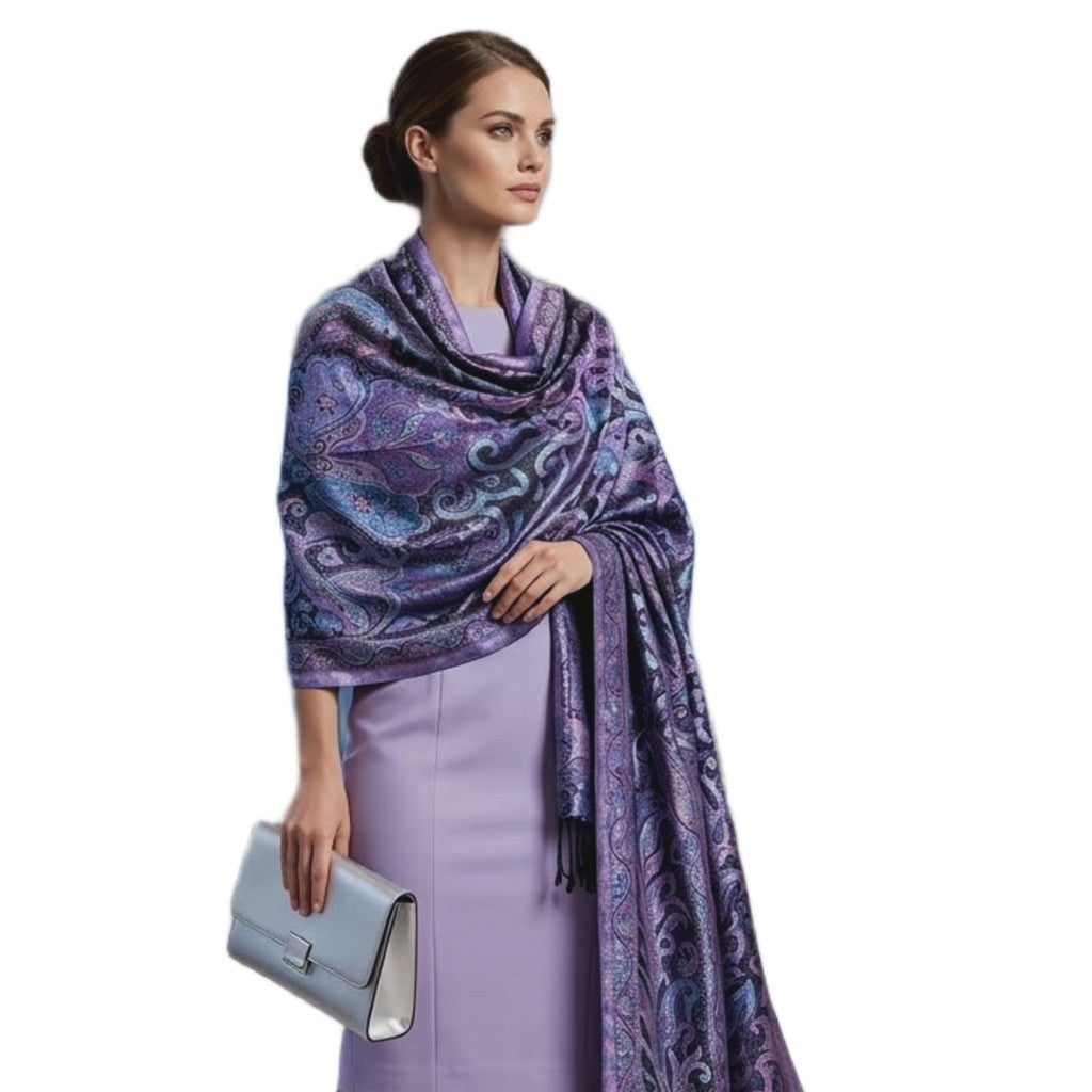 Șal Jamawar Premium din 100% Mătase Naturală – Heritage-> Cod: Jamawar26