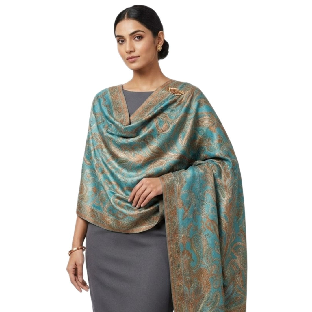 SAL Premium Jamawar din 100% Matase Naturala - Heritage -> Cod: PureSilkJamawar1