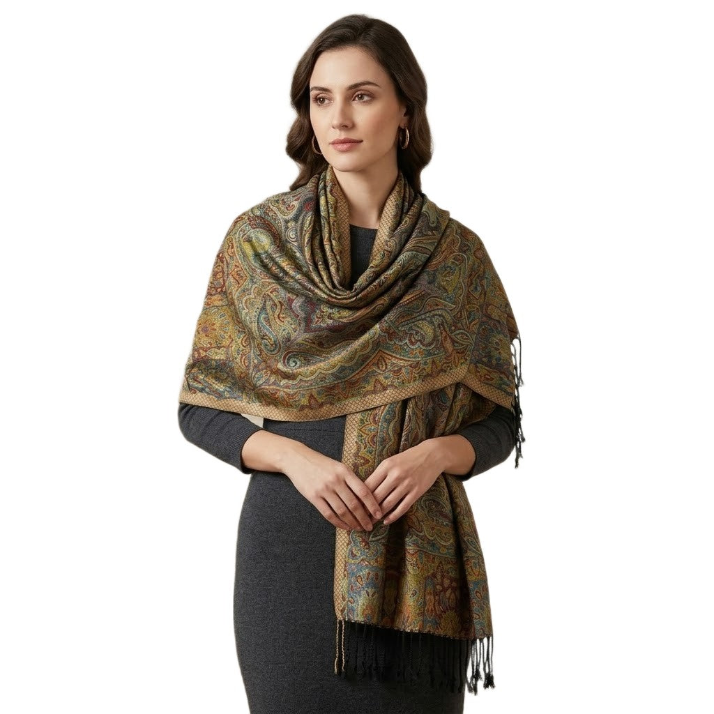 SAL Premium Jamawar din 100% Matase Naturala - Heritage -> Cod: PureSilkJamawar3