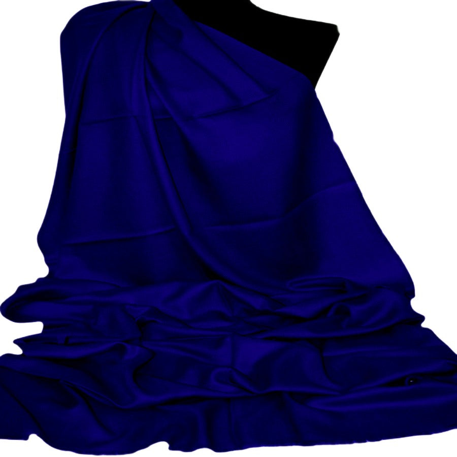 Esarfa Sal Premium din Casmir si Matase Naturala – Albastru Regal, Twill Wave-> Cod: CASHMERE1