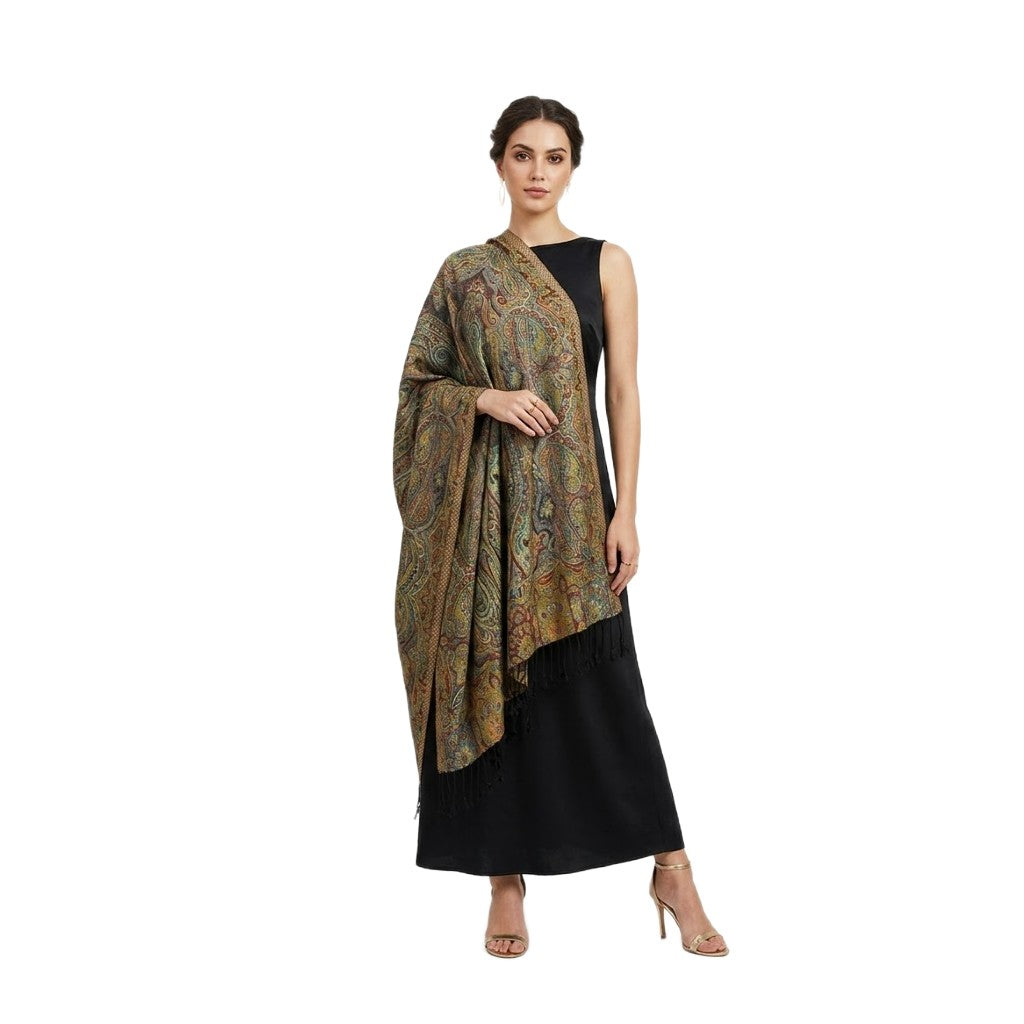 SAL Premium Jamawar din 100% Matase Naturala - Heritage -> Cod: PureSilkJamawar3