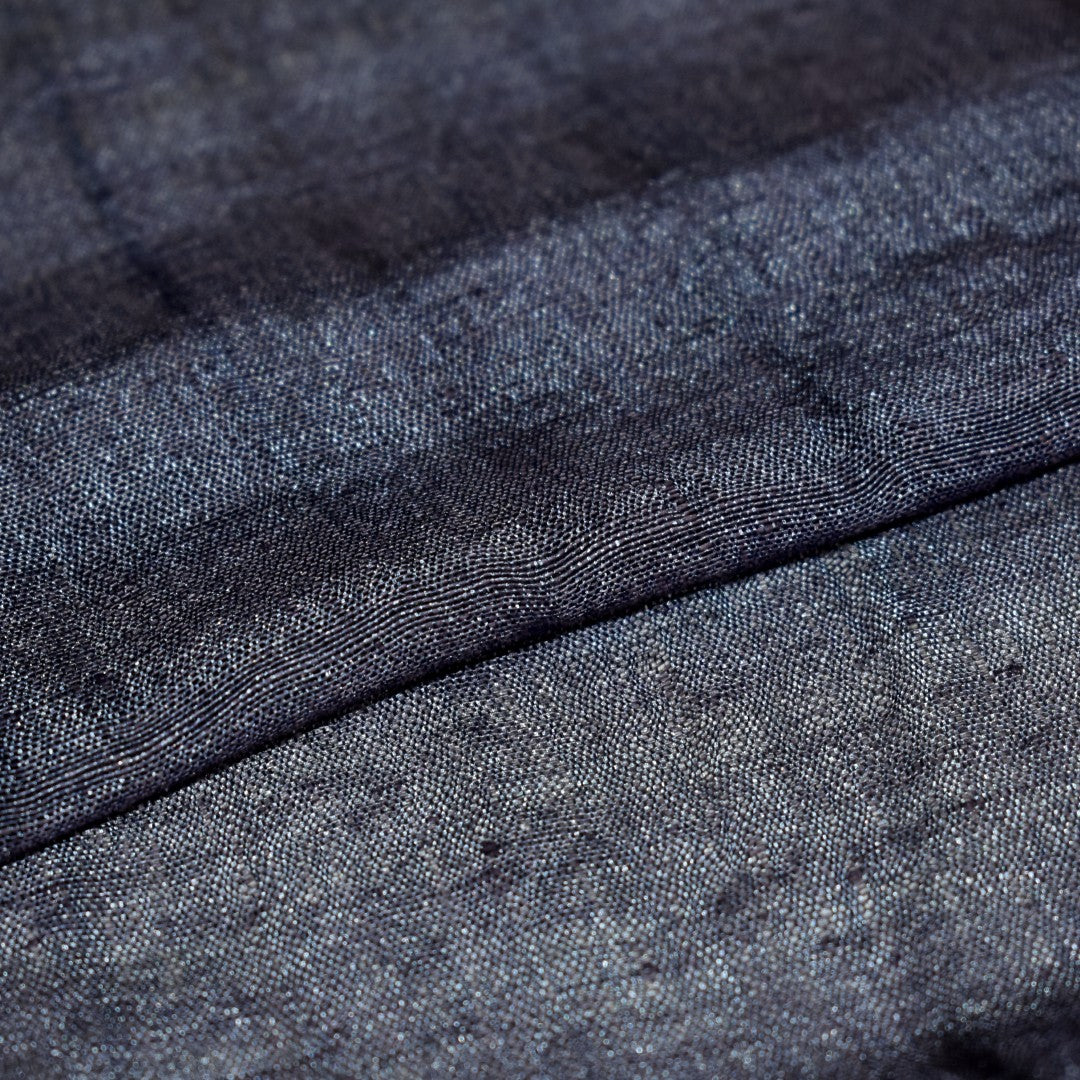 Eșarfă–Șal din Matase Naturala &In (LinenSilk) - Navy Bleumarin - Cod: LinenSilk1