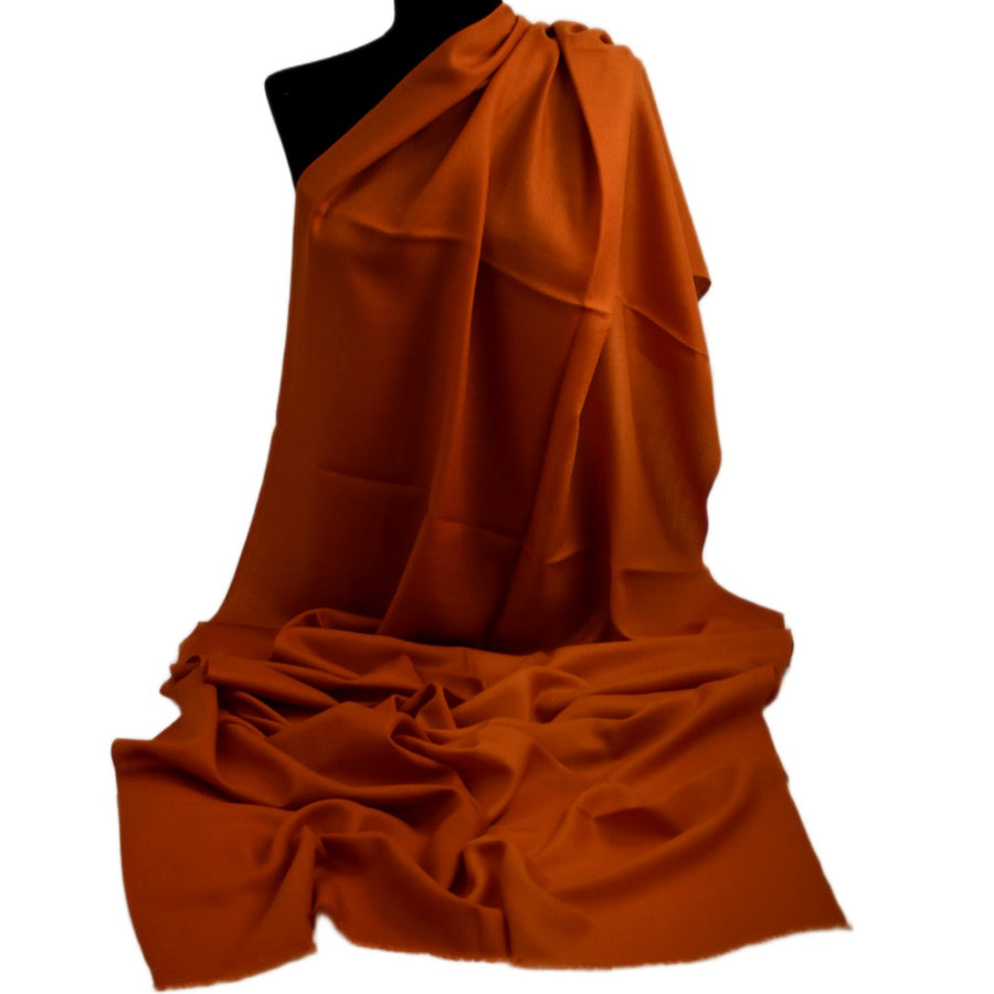 Esarfa Sal Casmir si Matase Naturala - Ombre 2 nuante  de Ruginiu -> Cod: CASMIRSILK15