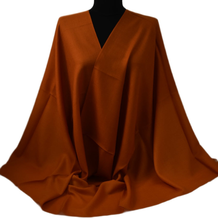 Esarfa Sal Casmir si Matase Naturala - Ombre 2 nuante  de Ruginiu -> Cod: CASMIRSILK15