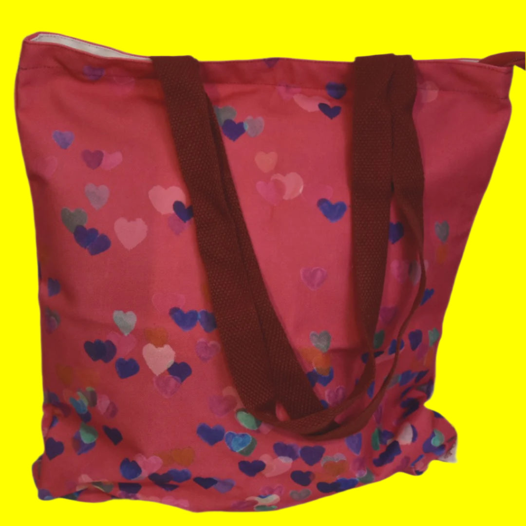 Geanta Tote din Canvas  ceruit- Dusty Rose