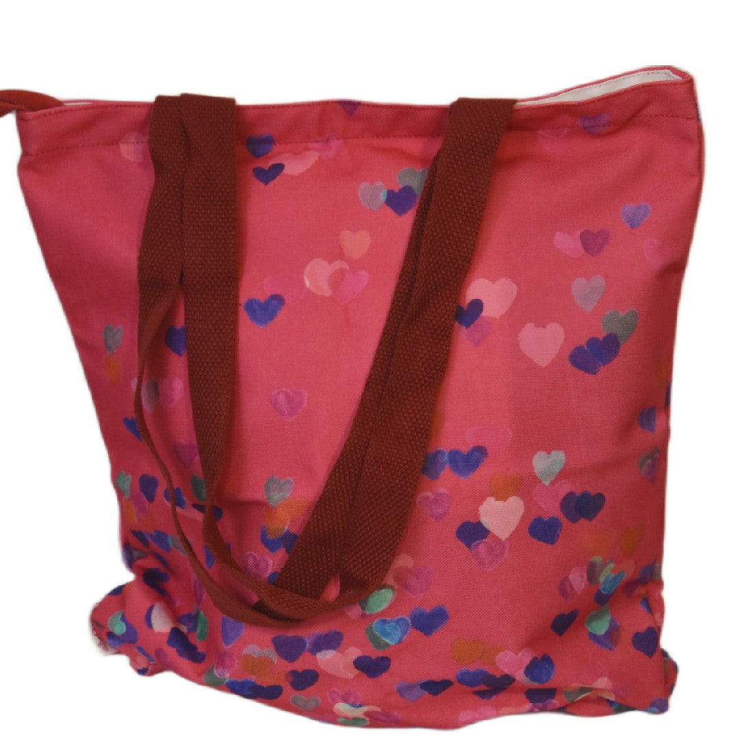 Geanta Tote din Canvas  ceruit- Dusty Rose