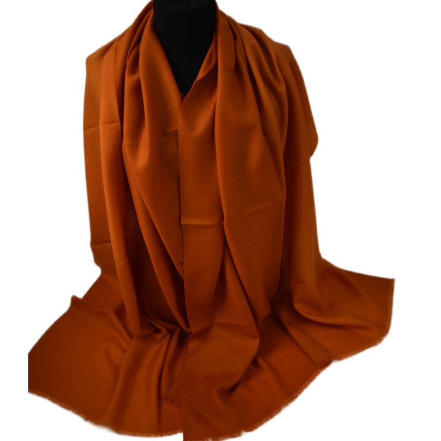 Esarfa Sal Casmir si Matase Naturala - Ombre 2 nuante  de Ruginiu -> Cod: CASMIRSILK15