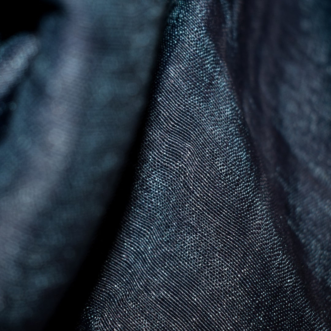 Eșarfă–Șal din Matase Naturala &In (LinenSilk) - Navy Bleumarin - Cod: LinenSilk1