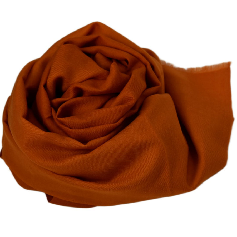 Esarfa Sal Casmir si Matase Naturala - Ombre 2 nuante  de Ruginiu -> Cod: CASMIRSILK15