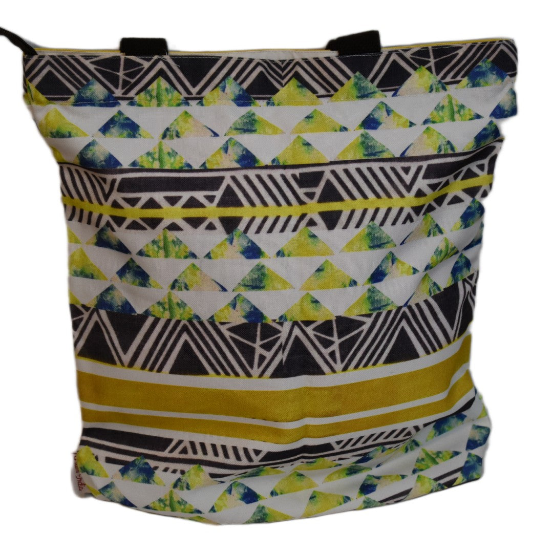 Geanta Tote din Canvas ceruit -Green Shades