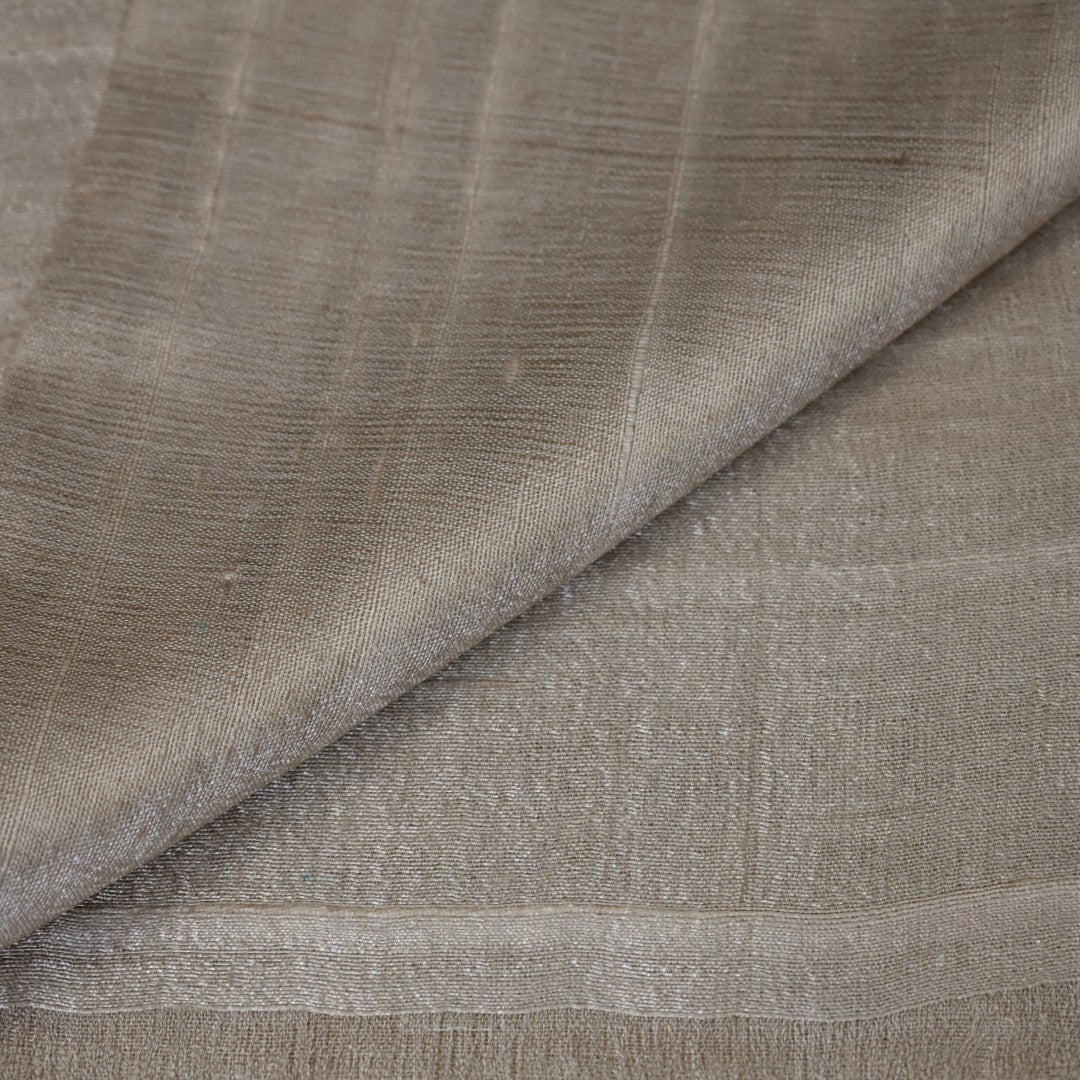Esarfa-Sal din Matase Naturala Dupioni Raw Silk - Natural Bej-> Cod: DupionPureSilk3