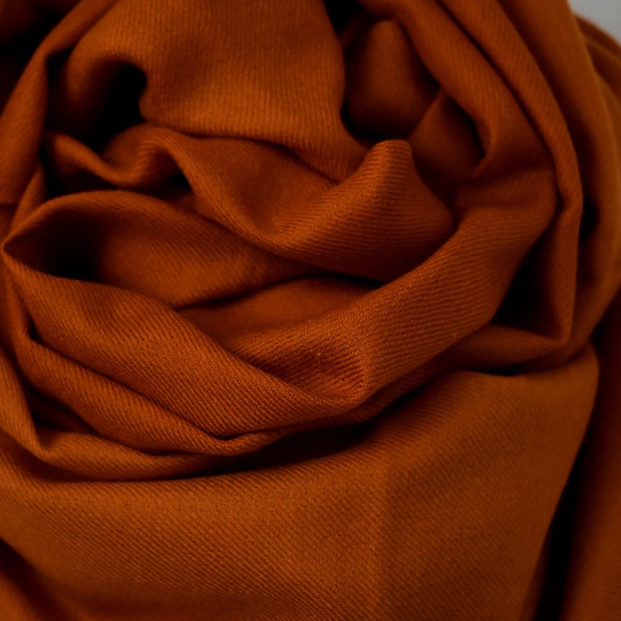 Esarfa Sal Casmir si Matase Naturala - Ombre 2 nuante  de Ruginiu -> Cod: CASMIRSILK15