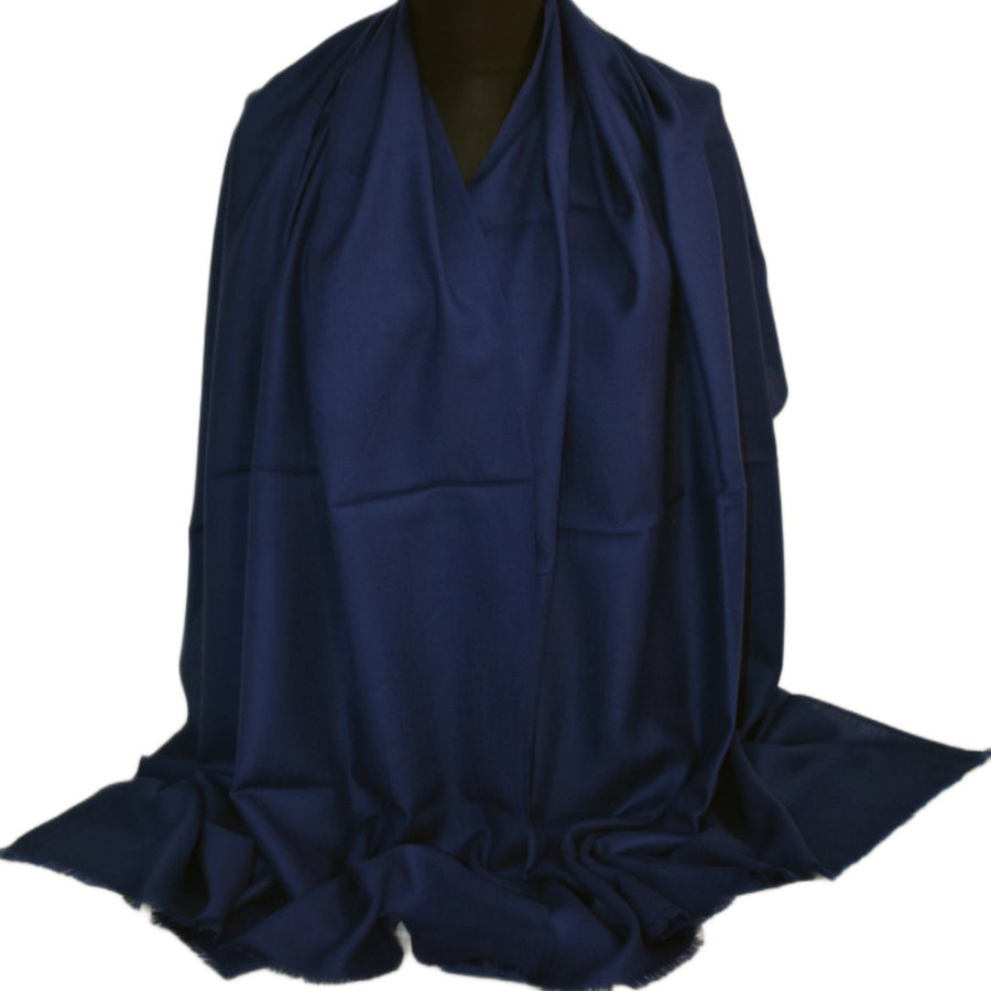 Esarfa Sal Casmir si Matase Naturala - Navy Bleumarin -> Cod: CASMIRSILK1