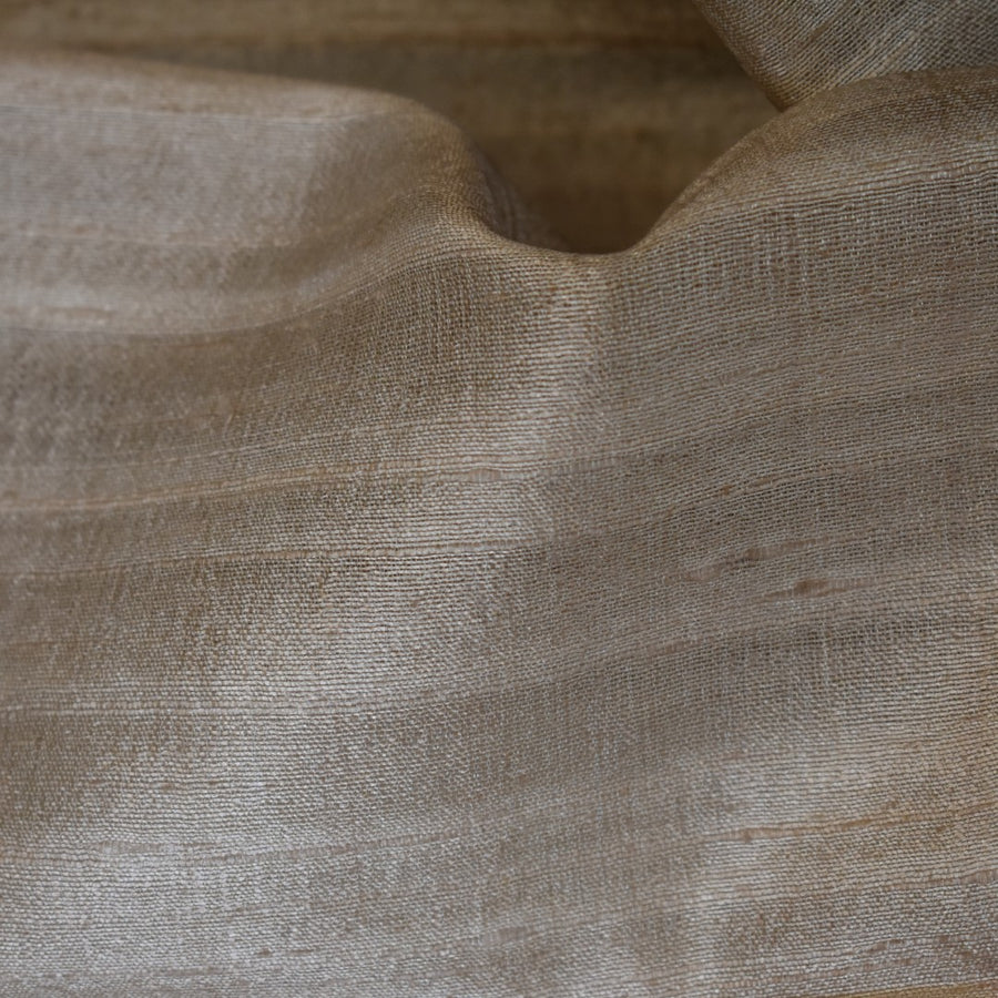 Esarfa-Sal din Matase Naturala Dupioni Raw Silk - Natural Bej-> Cod: DupionPureSilk3