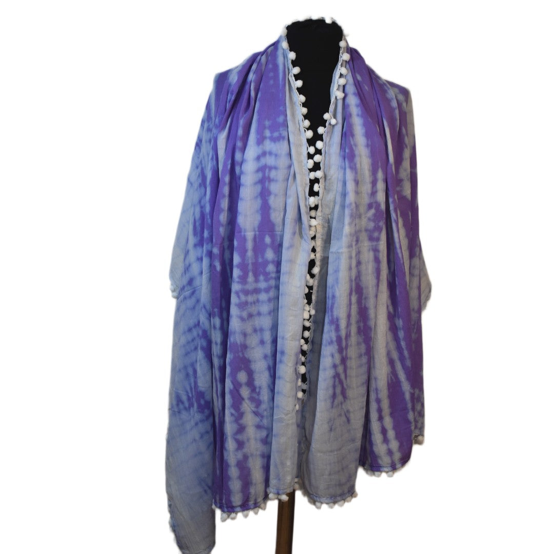 Pareo/ Sarong/ Esarfa de Plaja - 100% Bumbac (Mulmul Cotton) Shibori Tie-dye -> Cod: Mulmul Cotton2