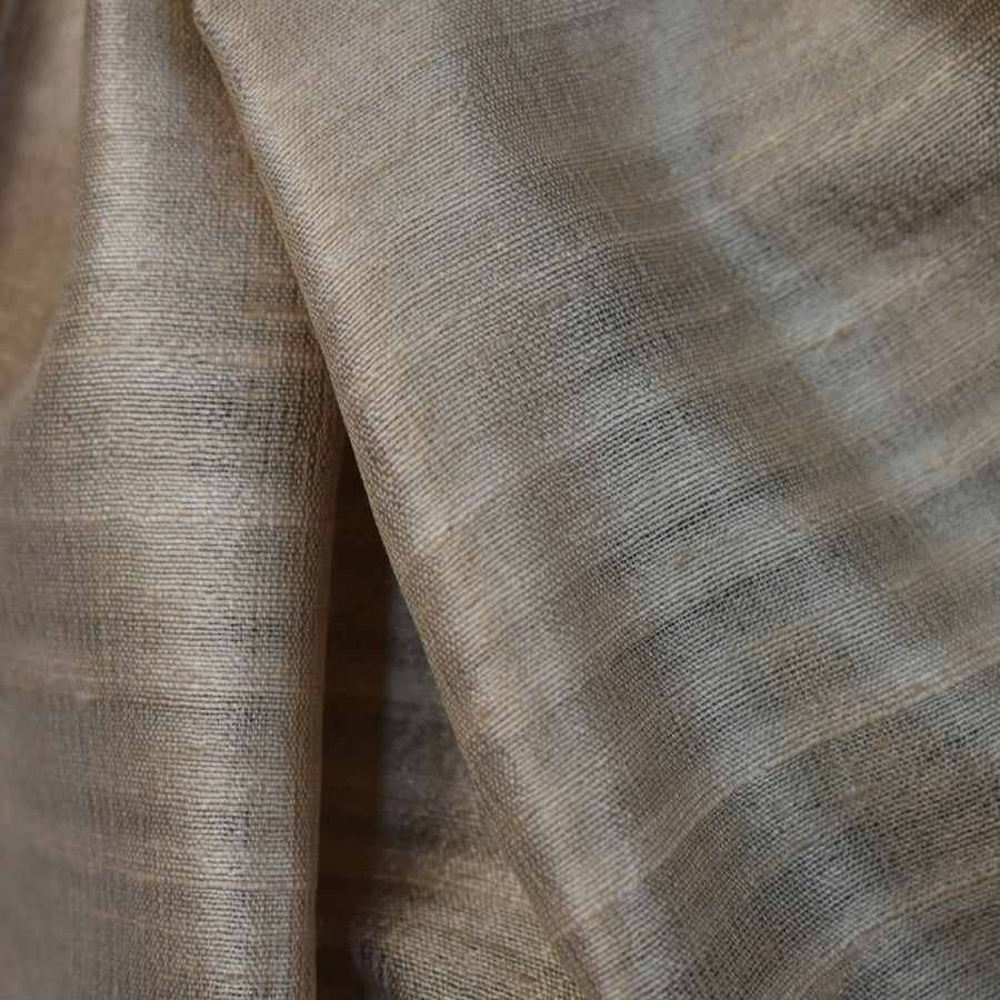 Esarfa-Sal din Matase Naturala Dupioni Raw Silk - Natural Bej-> Cod: DupionPureSilk3