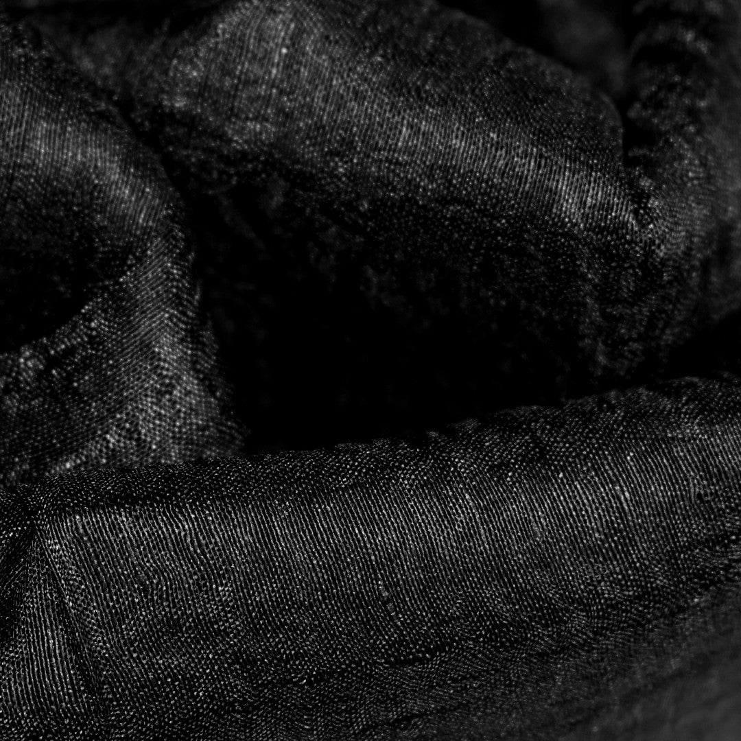 Eșarfă–Șal din Matase Naturala ERI & In (LinenSilk) - Negru - > Cod: LinenSilk2