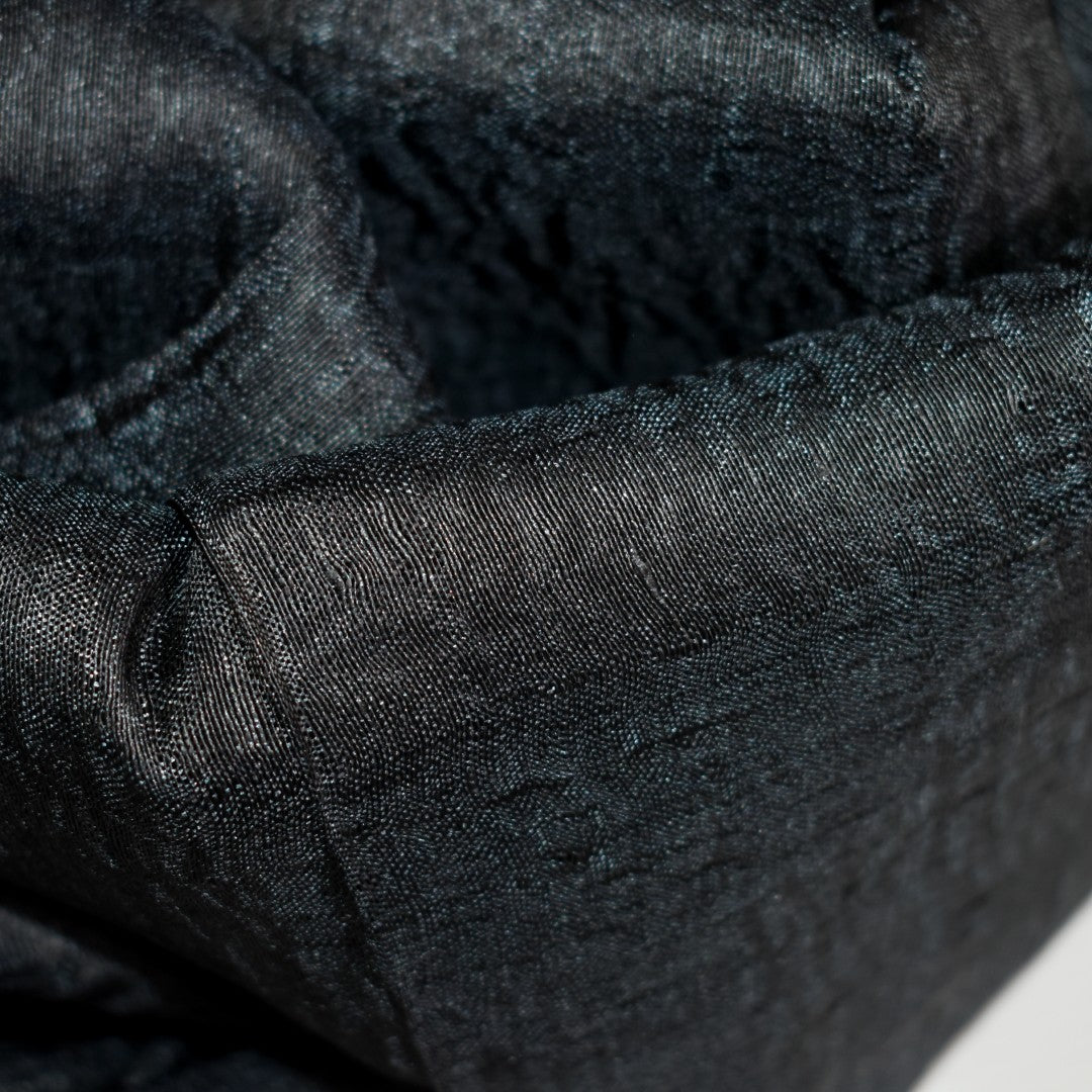 Eșarfă–Șal din Matase Naturala ERI & In (LinenSilk) - Negru - > Cod: LinenSilk2