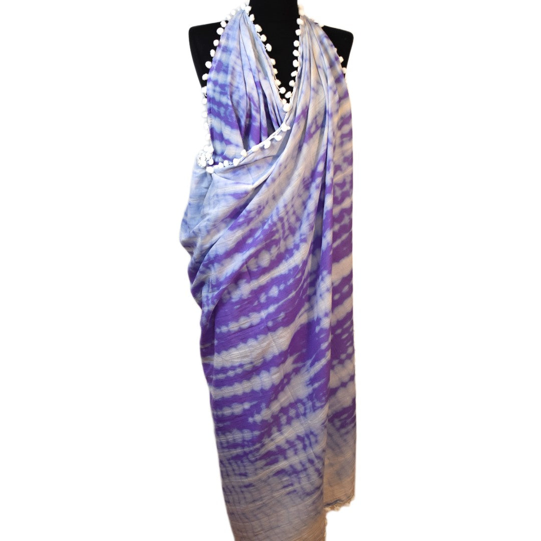 Pareo/ Sarong/ Esarfa de Plaja - 100% Bumbac (Mulmul Cotton) Shibori Tie-dye -> Cod: Mulmul Cotton2