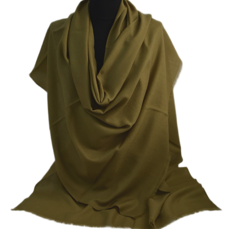 Esarfa Sal Casmir si Matase Naturala -> Verde Kaki-> Cod:CASHSILK11