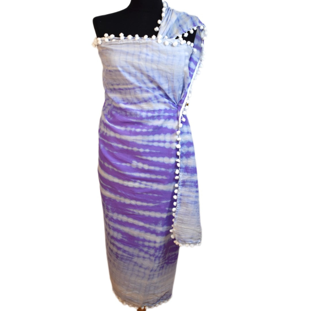Pareo/ Sarong/ Esarfa de Plaja - 100% Bumbac (Mulmul Cotton) Shibori Tie-dye -> Cod: Mulmul Cotton2