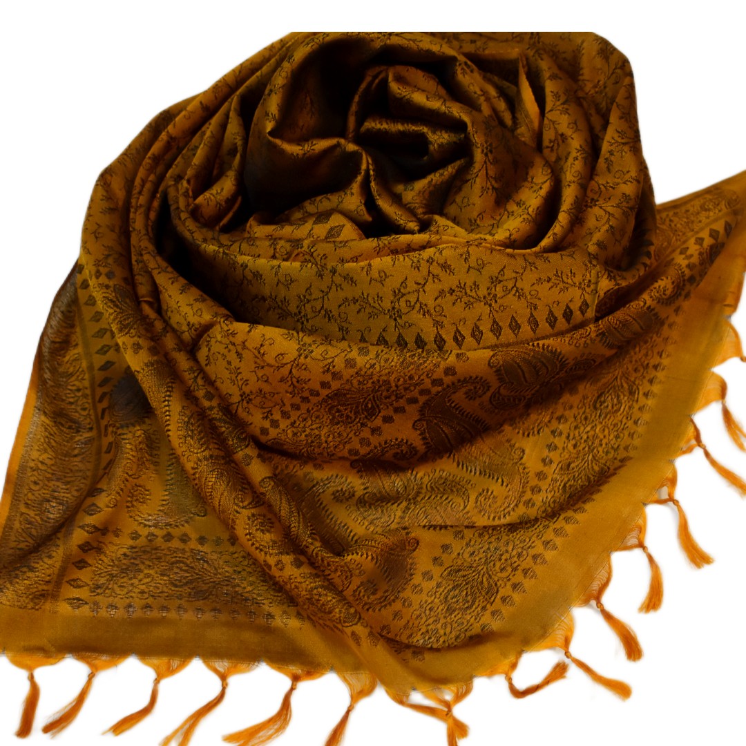 Esarfa/Sal tesut manual din Matase Naturala de Varanasi -> Cod: HANDMADE4