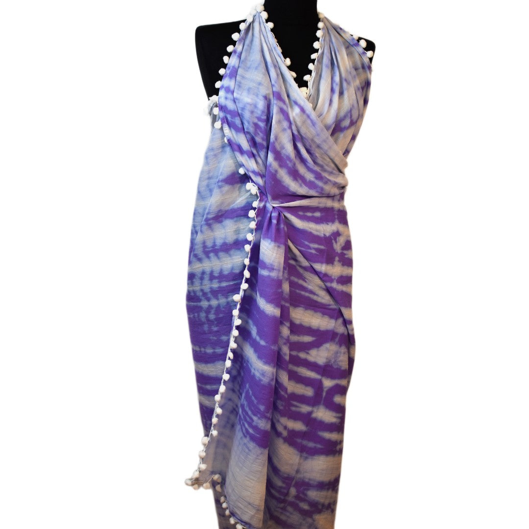 Pareo/ Sarong/ Esarfa de Plaja - 100% Bumbac (Mulmul Cotton) Shibori Tie-dye -> Cod: Mulmul Cotton2