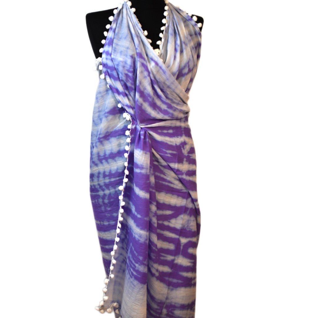 Pareo/ Sarong/ Esarfa de Plaja - 100% Bumbac (Mulmul Cotton) Shibori Tie-dye -> Cod: Mulmul Cotton2