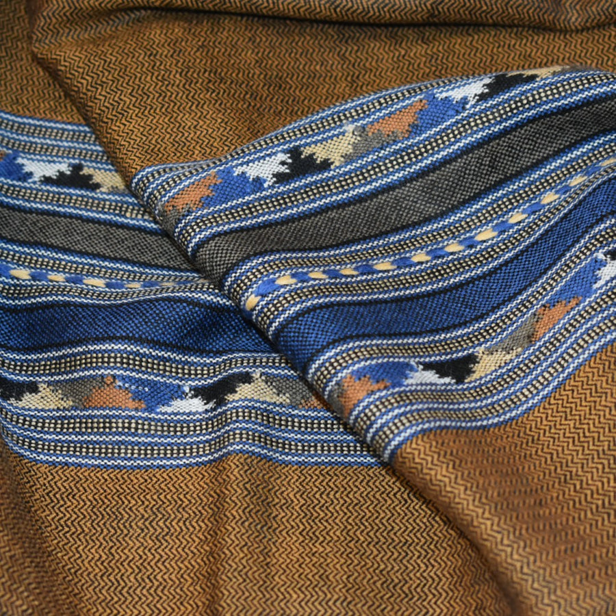 NOU! Sal Premium din Lana Merino-Ciocolatiu/Bleu - Cod: SalMerino11