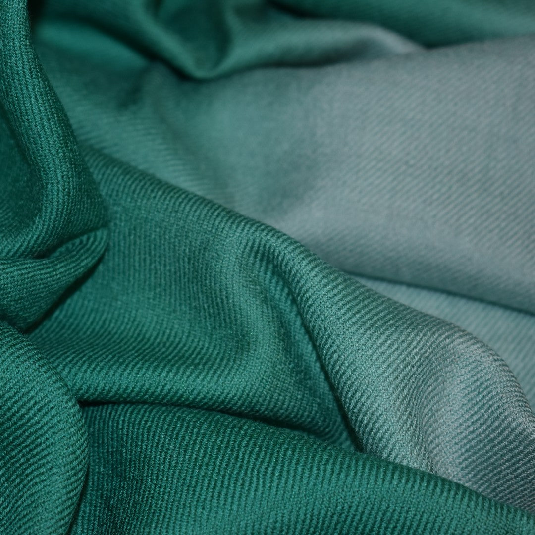 Esarfa Sal Casmir si Matase Naturala - Ombre 2 nuante de Verde Smarald & Blueverde -> Cod: CASMIRSILK14