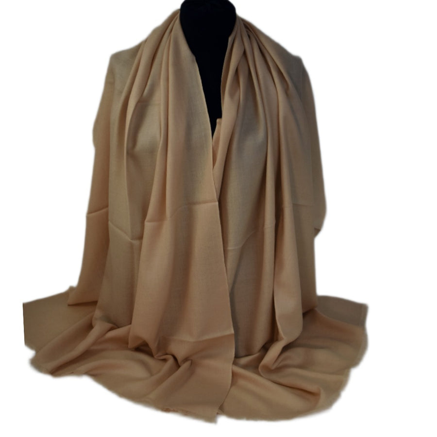 Esarfa Sal Casmir si Matase Naturala - Bej Nude -> Cod: CASMIRSILK2