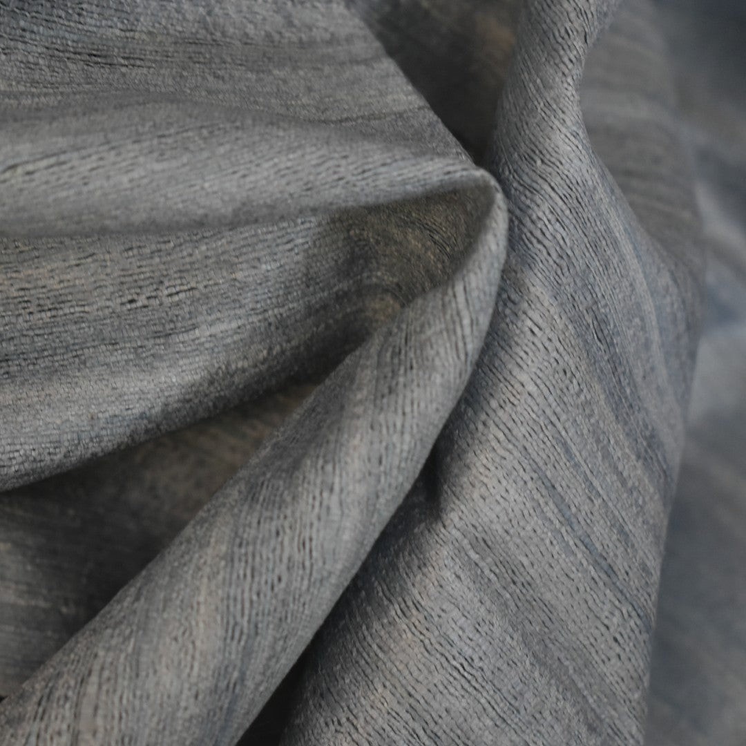 Sal tesut manual din 100% Matase Naturala Organica - Ghicha Tassar/Tussar Silk - Blue Gray-> Cod: BGHICHA2(.)
