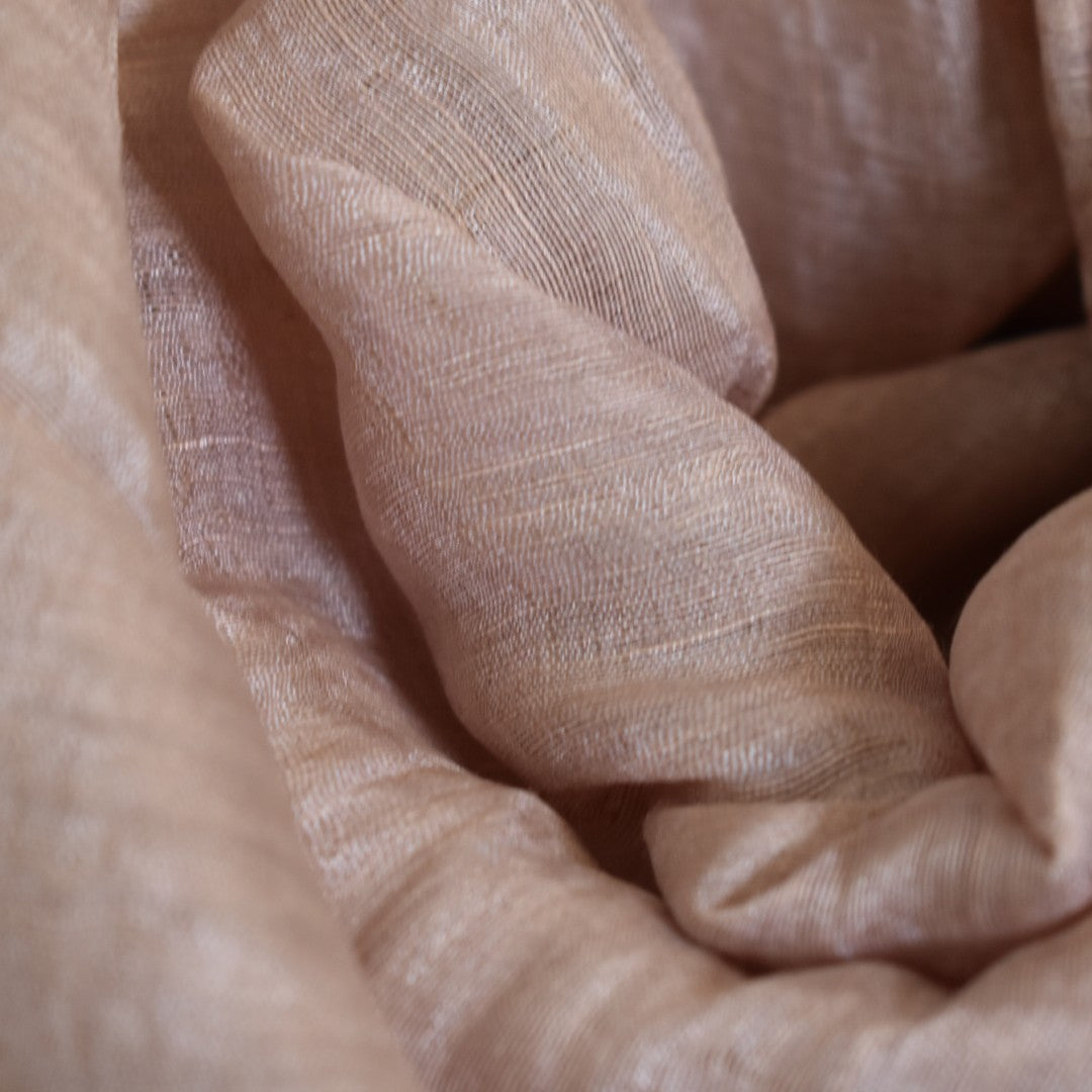 Eșarfă–Șal din Matase Naturala ERI & In (LinenSilk) - Nude Bej - > Cod: LinenSilk3