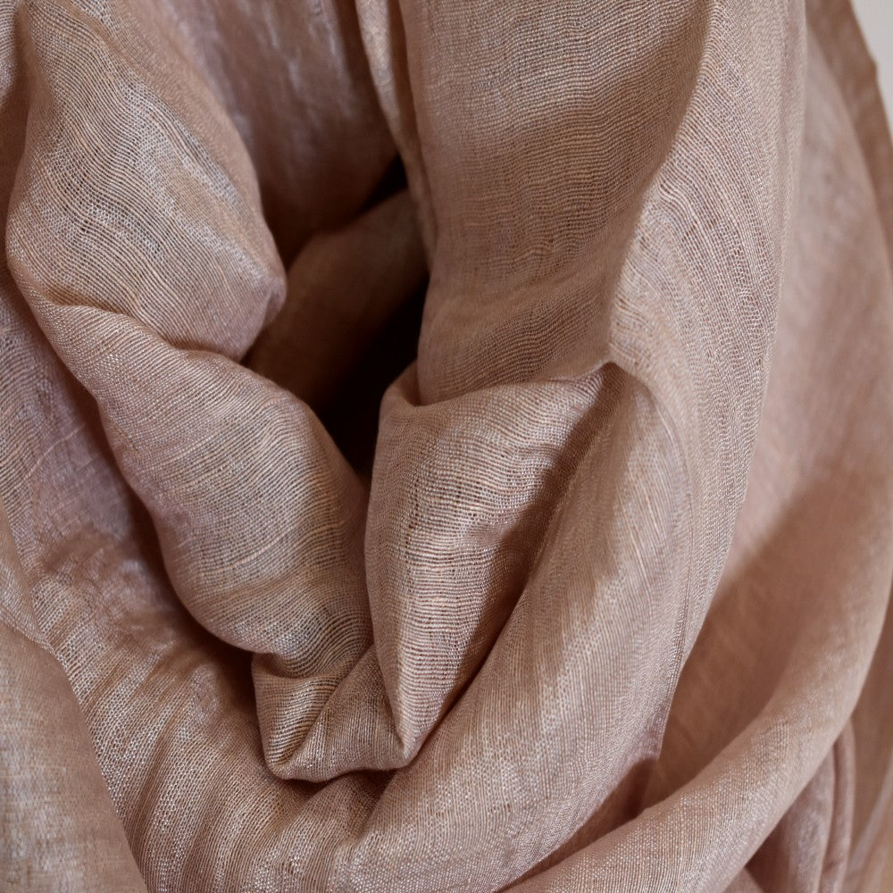 Eșarfă–Șal din Matase Naturala ERI & In (LinenSilk) - Nude Bej - > Cod: LinenSilk3