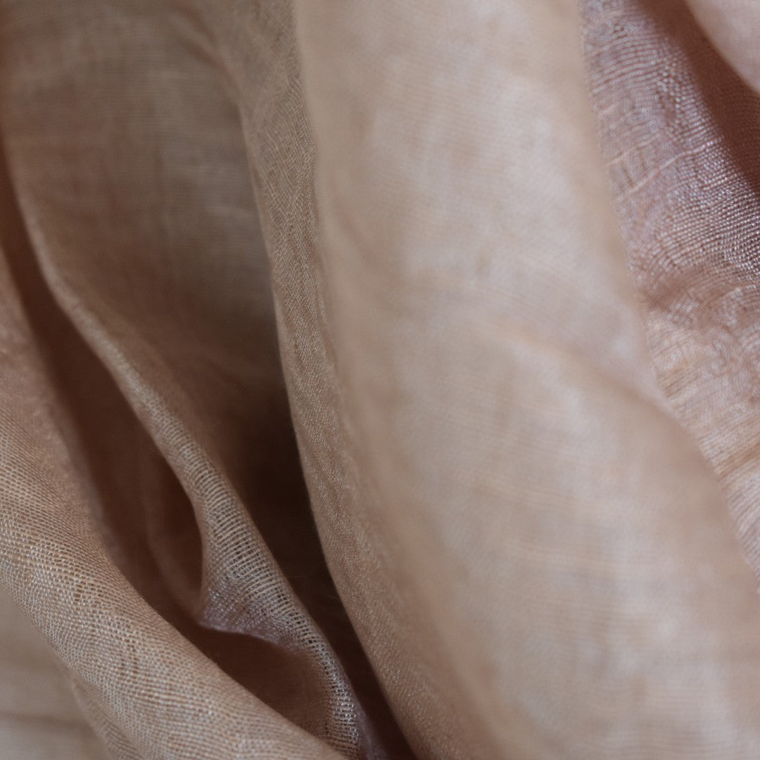 Eșarfă–Șal din Matase Naturala ERI & In (LinenSilk) - Nude Bej - > Cod: LinenSilk3