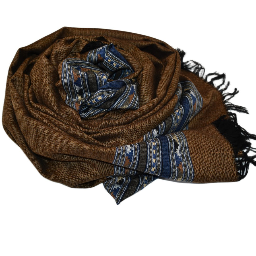 NOU! Sal Premium din Lana Merino-Ciocolatiu/Bleu - Cod: SalMerino11