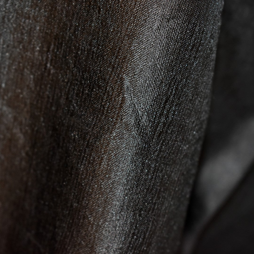 Esarfa-Sal din Matase Naturala Dupioni Raw Silk - Negru  -> Cod: DupionPureSilk7