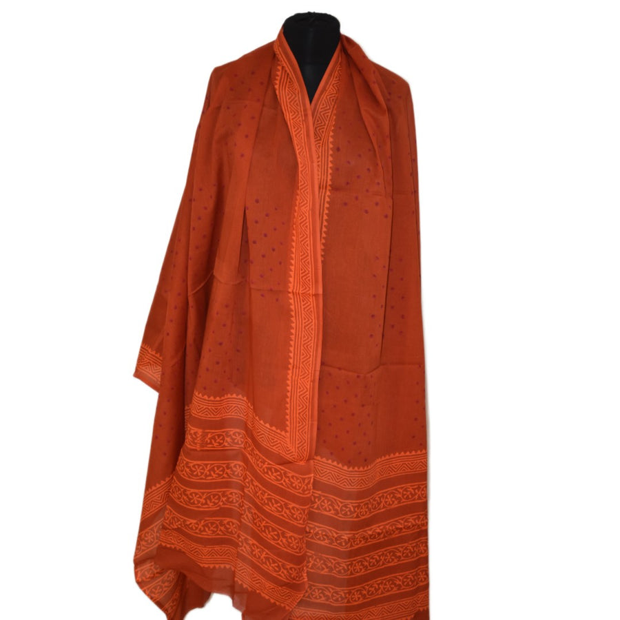 Pareo/ Sarong/ Esarfa de Plaja - 100% Bumbac cu Handblock printing-> Cod: MulmulCotton01)