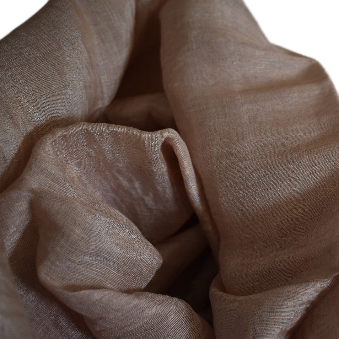 Eșarfă–Șal din Matase Naturala ERI & In (LinenSilk) - Nude Bej - > Cod: LinenSilk3