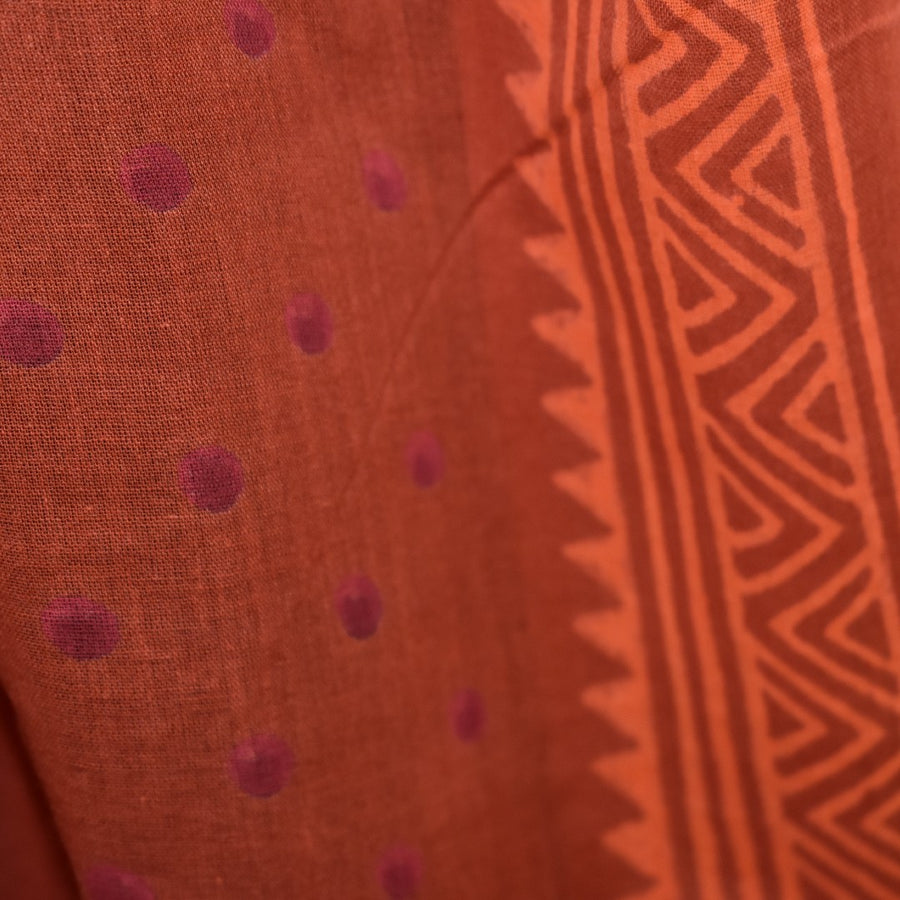 Pareo/ Sarong/ Esarfa de Plaja - 100% Bumbac cu Handblock printing-> Cod: MulmulCotton01)