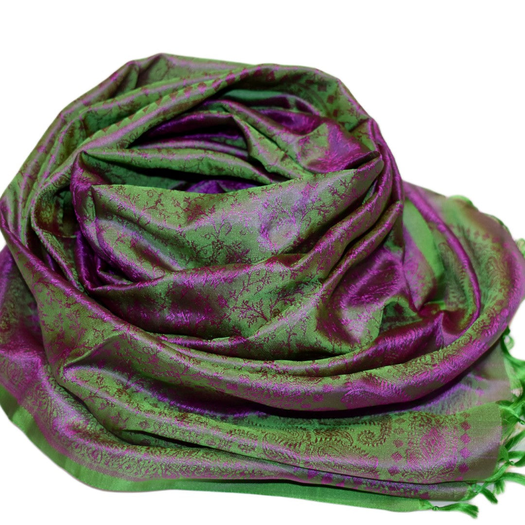 Esarfa Sal din Matase Naturala de Varanasi - >-> Cod: HANDMADE3