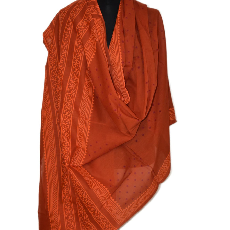 Pareo/ Sarong/ Esarfa de Plaja - 100% Bumbac cu Handblock printing-> Cod: MulmulCotton01)