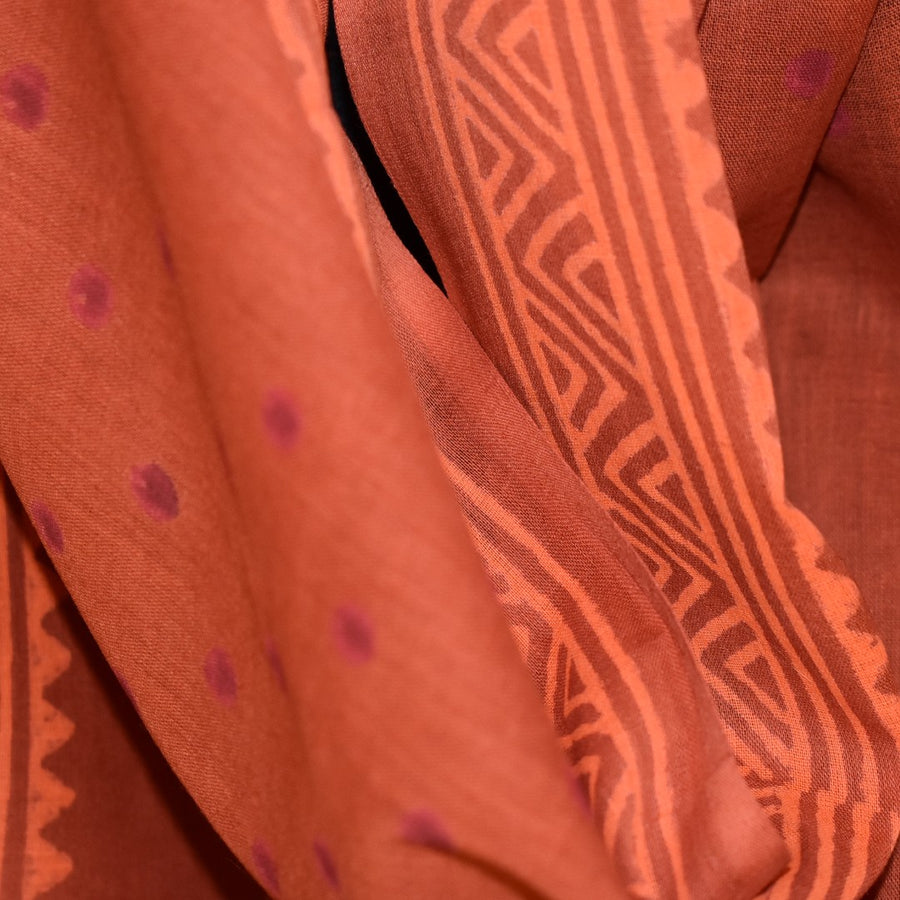 Pareo/ Sarong/ Esarfa de Plaja - 100% Bumbac cu Handblock printing-> Cod: MulmulCotton01)