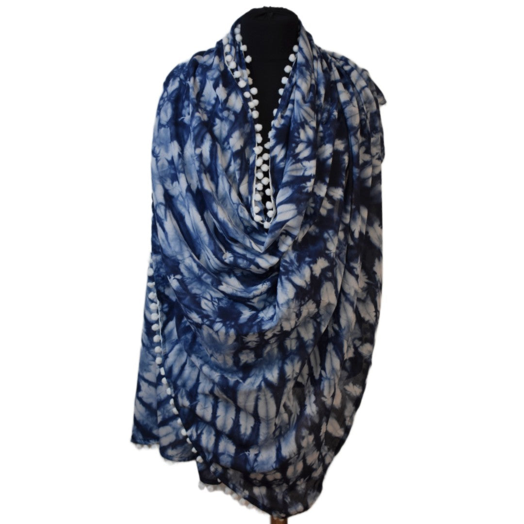 Pareo/ Sarong/ Esarfa de Plaja - 100% Bumbac (Mulmul Cotton) Shibori Tie-dye -> Cod: Mulmul Cotton4