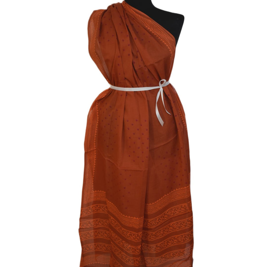 Pareo/ Sarong/ Esarfa de Plaja - 100% Bumbac cu Handblock printing-> Cod: MulmulCotton01)