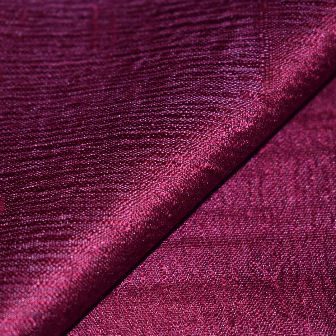 Esarfa-Sal din Matase Naturala Dupioni Raw Silk - Wine Magenta Shade -> Cod: DupioniPureSilk6